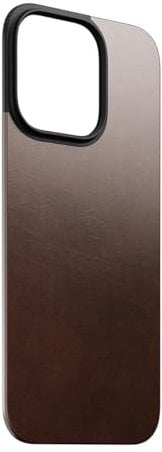 NOMAD - Magnetic Leather Back - iPhone 16 Pro Max | Rustic Brown | Horween | MagSafe