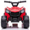 Quad Elettrico per Bambini Rosso - Veicolo 4 Ruote Sicuro e Divertente, Batteria Ricaricabile 6V, Supporto 20kg, Ideale 18-36 Mesi con Funzione Retromarcia con Bauletto e Luci Led