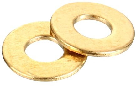 sourcing map 300Pcs M2 Flat Washer, Brass 2.2mm ID x 5mm OD x 0.3mm Thick for Bolt Screw, Factories Repair, Kitchens, Shops, and Outdoor Construction