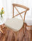 AQIGR Stuhlkissen Sitzkissen mit Krawatten, Bequeme Waschbar Sitzpolster, rutschfest halbrund Stuhlkissen geeignet für Esszimmer, Küche, Garten, Büro(Beige,40x38x33cm)