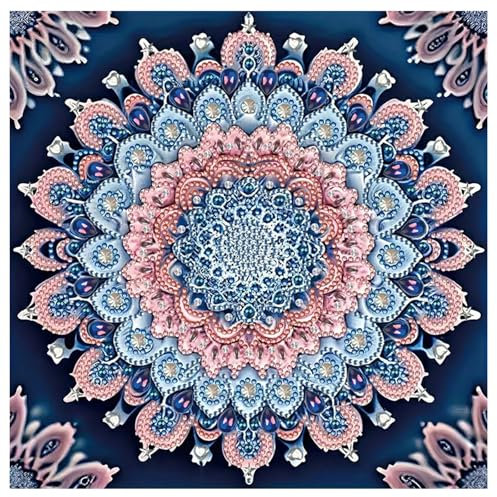 SHEGZHUC Diamond Painting Mandala Lila 30x30cm - Malen nach Zahlen für Erwachsene - Mosaik Kunst Geschenk