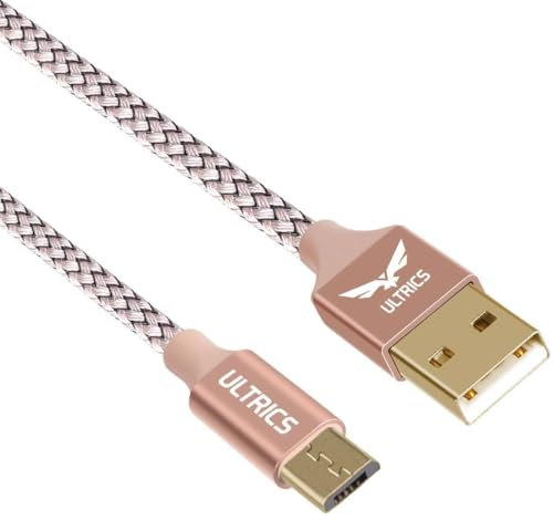 USB to Micro USB Cable 30CM (2 Pack), Android Charger Cable, Nylon Braided Fast Charging Cable, Micro USB Data Sync Cord Compatible with Samsung Galaxy S7 S6 S5 J3 J5 J7, Huawei, Kindle, PS4, Xbox