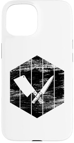 Carcasa para iPhone 15 Cuchillo y cuchilla Amante del filete Carnívoro Carnicero