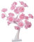 SEWOART Led Rose Tree Lamp Romantic Night Light for Home Decor Battery-Powered Decorative Table Lamp with Pink Flowers and Warm White Glow for Bedrooms and Special Occasions