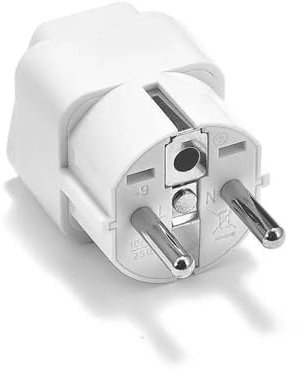 Adaptador de enchufe de viaje en adaptador de viaje universal europeo, adaptador de corriente, adaptador de corriente, 10 A, 2500 W, Alemania, Alemania, Alemania, España, enchufe de la UE, enchufe