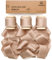 Vitalizart Satin Schleifenband Champagner 2,5 cm x 13,7 m Hölzerne Spule, Creme Weiß Handgemachtes Ausgefranstes Band für Geschenk Verpacken Baby Dusche Hochzeit Brautsträuße Urlaub Dekor