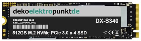 dekoelektropunktde 512Go M.2 NVMe Gen3 Disque SSD Interne Convient pour GIGABYTE AORUS Master 16 AM6H BZHC6DEE65SP, Remplacement Alternatif 2280 PCIe 3.0 x 4