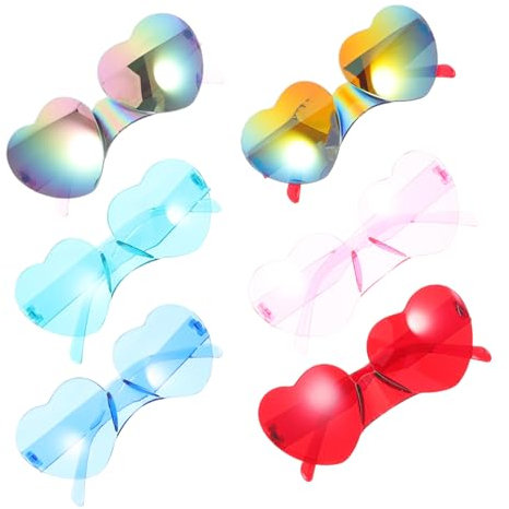 Gatuida Einzigartige Herz-sonnenbrille Randlose Brille Für Modebrillen