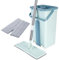 MOP Bucket Set, fregona giratoria de 360° y cubo autolavado, con 2 sellos reutilizables, 132 cm (blanco)