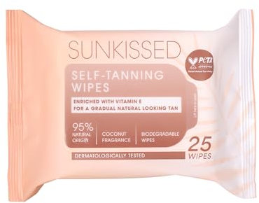 Sunkissed Self-Tanning Wipes 25 Pack