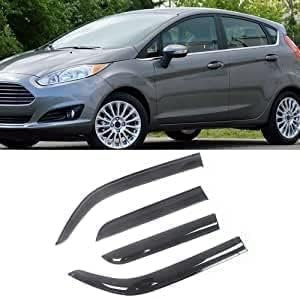 Car Wind Deflectors for Ford Fiesta 2002-2016,Side Doors Window Visors,Windproof Rainproof Deflectors,Reduce Wind Turbulence Ventilation Guards