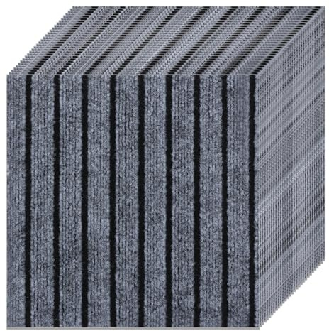 JMIATRY 30 Pcs Self Adhesive Carpet Tiles, 30 x 30 cm Non Slip Peel and Stick Floor Tiles, Carpet Floor Squares for Office, Kitchen, Living Room and Bedroom