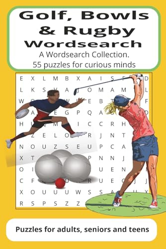 Golf, Bowls & Rugby Wordsearch: All for the sportsman, golf clubs, players, lawn bowls trips, rinks and jacks, plus scrums, tries and conversions (First series Ferdie)