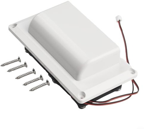Gdfnmogo Ventilator, 12 V, für Wohnwagen, 6 W, Wohnwagen, Anhänger, Camping, Schwarz / Weiß