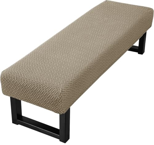 Universal-Bezug für Esszimmer-Bank Stretch Dining Bench Cover Elastische Husse für Hotel, Bankett, Restaurant, Wohnzimmer, Schlafzimmer Bezug für Sitzbank Holzbank(Taupe)
