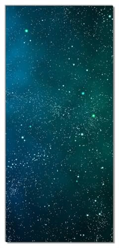 Wallario Selbstklebende Türtapete Sternenhimmel - Milchstraße und Sterne bei Nacht - Türposter 93 x 205 cm Abwischbar, rückstandsfrei zu entfernen