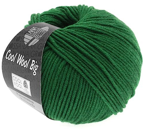 LANA GROSSA Cool Wool Big | Extrafeine Merinowolle waschmaschinenfest und filzfrei | Handstrickgarn aus 100% Schurwolle (Merino) | 50g Wolle zum Stricken & Häkeln | 120m Garn FB 949
