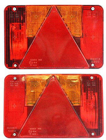 AB Tools Trailer Light Radex for Ifor Williams & Indespension Lamp PAIR TR207_TR209