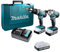 Kit Trapano avvitatore c/percussione+Avvitatore impulsi 18V Litio Makita DK18015