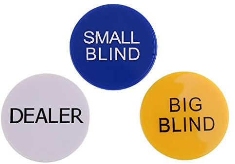 Sharplace Poker Buttons Set - Dealer/Big Blind/Small Blind