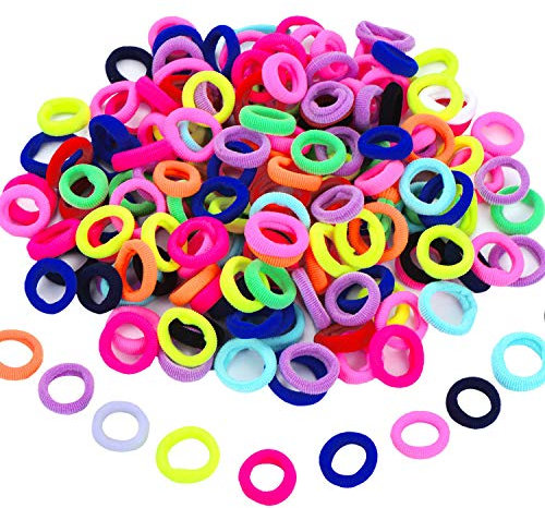 100 Stücke Elastische Haargummis Mini Haarbänder Kleine Gummibänder Mehrfarbig Mädchen Pferdeschwanz Inhaber für Baby Kinder