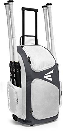 Easton Travelers Baseballtasche mit Rollen, Herren, Travleler Stand Up Baseball Wheeled Bag, weiß, 24.5 H x 18 W x 11 D