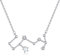 VIKI LYNN Women 925 Sterling Silver Created Opal Scorpio Zodiac Necklace Star Sign Jewellery for Women