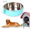 Dog Hanging Bowl 2-in-1 Removable Stainless Steel Food Hanging Bowl for Puppy/Cat, Andiker Pet Bowl Hanging Cage Large Water Food Feeder for Dogs Cats (large, blue)