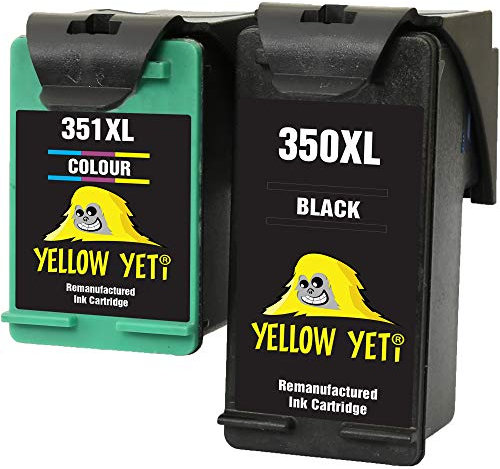 YELLOW YETI Ersatz für HP 350XL 351XL Druckerpatronen Schwarz/Farbe kompatibel für HP Photosmart C4280 C4340 C4380 C4480 C4485 C4580 C4585 C5280 D5360 Deskjet D4260 D4360 Officejet J6424 J5780 J5785