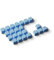 HK Gaming Rubber Keycaps | Anti-Slip Texture | Doubleshot Backlit Keycap Set | 23 Keys OEM Profile Key Set | For Mechanical Keyboard | Compatible with Cherry MX, Gateron, Kailh | Blue Malibu