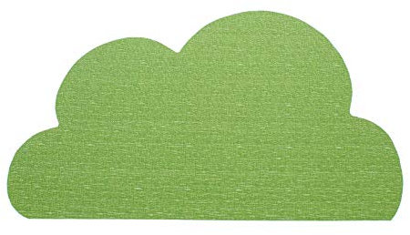 Daesar Platzset Abwaschbar rutschfest, Wolke Grün Tischset 2er Set Platzdeckchen Vinyl 48x37CM
