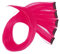 CAISHA 5 Teile Set 60cm Bunte Strähne Strähnchen Clip in Extension Haarverlängerung Glatt Langhaar Haarteil Leuchtend Pink BST118