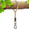 BeneLabel Corde de Hamac, 100cm Sangle de Balançoire avec Crochet (400lbs) Arbre Suspension Materiel en Polyester Fauteuil Suspendu Fixation Kit, Jusqu'à 2500lbs, 10mm de Diamètre, Naturel