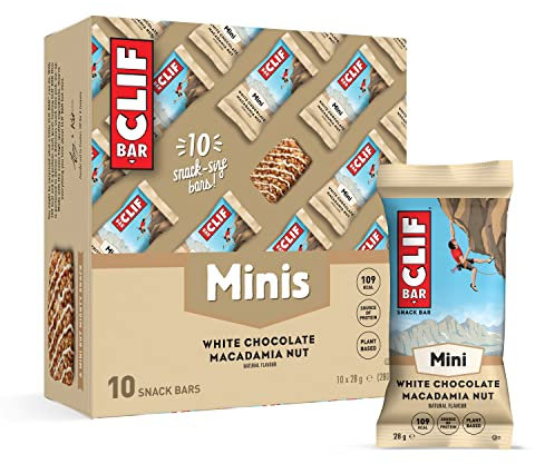 Clif Bar Minis, Energieriegel, Vitamin B12 & B6,Weiße Schokolade Macadamia-Nuss, 10 x 28g