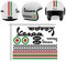 GamesMonkey Aufkleber-Set für Vespa-Helm Black Stripes Italia Helm, Vinyl glänzend