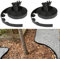 Herrselsam Bordure de pelouse Flexible en Plastique avec 60 piquets de Fixation pour l'ancrage, Bordure de Parterre, Bordure de Jardin, Longueur 20 m, Hauteur 5 cm, Noir