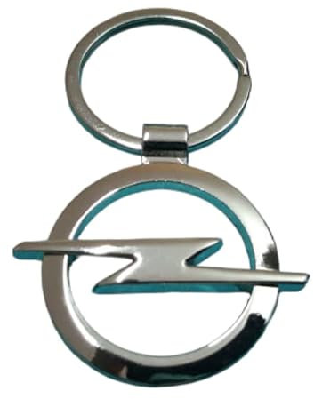 prodigital Schlüsselanhänger mit Logo Marken Auto aus verchromtem Stahl – robuste und unveränderliche Schlüsselanhänger, O_pel, One size