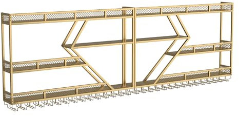 Scaffali Da Bar Portabottiglie Da Parete Con Portabicchiere Da Vino Scaffale Da Liquore Mini Bar Ripiani In Vetro Appeso Portabicchieri Da Vino Armadietto Da Bar A Muro Scaffale Per Bottiglie Di Liqu