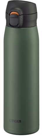 Tiger Bouteille isotherme de 600 ml en acier inoxydable, couvercle anti-fuite, passe au lave-vaisselle, facile à boire, facile à laver, chaud et froid