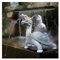 OVOGGPAN Kreative Teichbrunnen mit Drachenkopfschildkröte, Teichspeier für kleine Teiche, Design mit doppeltem Wasserspeier, automatische Zirkulationswasserlandschaftsgestaltung für Koiteiche(Gray)