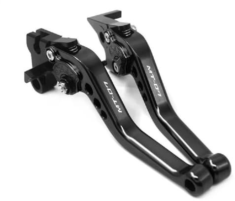 HZlailai MT07 MT 07 MT-07 2014-2024 2015 für Motorrad CNC Zubehör Kurze Bremse Kupplungshebel Verstellbar Schwarz