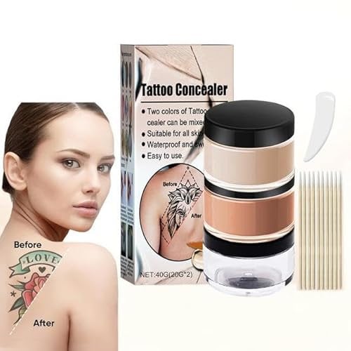 Tattoo Concealer Für Körper,Tattoo Abdecken Wasserfest, Body Make Up Wasserfest,Body Coverage Perfector,Scar Concealer,Muttermal Pigmentflecken