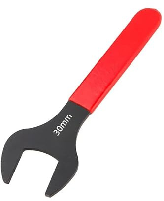 SVVOMALCLO Single Open Ended Spanner Wrench 30mm - Metric 15 Degree Offset Angle U-Shaped Open Ended Spanner, Durable Black Oxide Finish for Automotive Repair & Furniture Assembly