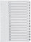 Q-Connect 1-15 Register mehrfach gelocht, verstärkte Tafel, transparente Register, A4, weiß, KF01530