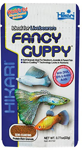 Hikari Food Tropical Fancy Guppy Granules Semi-Floating Protein Rich Meal .77oz