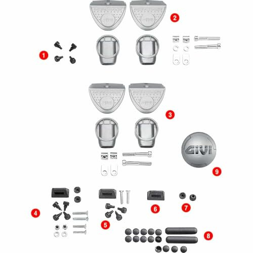 Givi Z128 Complete Set of Plastic Covers for Wing Rack