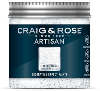 Craig & Rose 940164 - Artisan Glitter Glaze - Starlight Silver 300ML