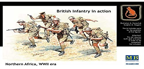 Masterbox 1:35 Scale British Infantry in Action, Northern Africa, WW II Assembly Parts