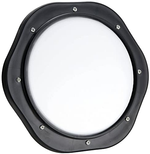 XDrum RT-008 Practice Pad 8 mit weißem Fell und Transporttasche (Trainings- und Übungspad Snare/Tom, Fell mit Rebound, montierbar an Ständer mit Gewinde M8) schwarz/weiß