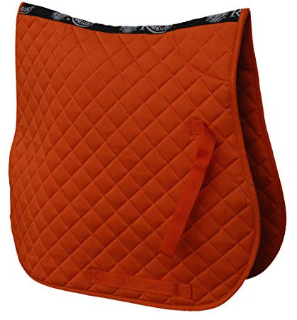 Rhinegold Tapis de Selle matelassé en Coton - Poney - Mandarine